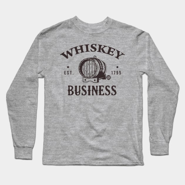 WHISKEY BUSINESS Long Sleeve T-Shirt by toddgoldmanart